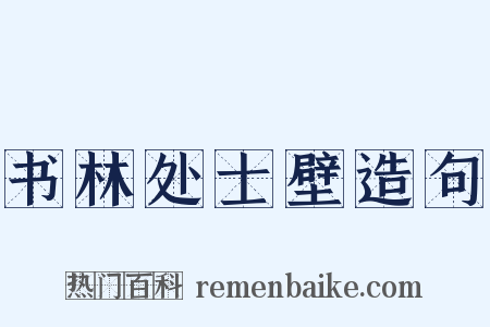 书林处士壁造句是什么意思的图片